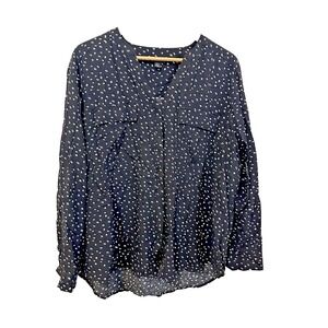 Ana Womans Top Size 2X Long Sleeve Career Office Work Corporate Goth Office